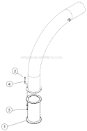 Chute Extension Option Diagram and Parts List for DL12720 B00001 Bear Cat Chipper Shredder